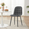 4PCs Folk Designer Velvet Dining Chairs Metal Legs Chairs Dining Room Kitchen