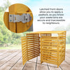 Wheelie Bin Storage Double Wooden Store Outdoor Garden Dustbin Shed Free Kit