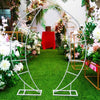 2x Half Moon Shape Wedding Arch Frame Moongate Flower Stand Display Balloon Prop