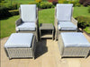 Sorrento Reclining Rattan Bistro Set, 2 Chairs with Footstools No Assembly!!