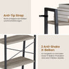 Ladder Shelf Bookcase Unit Stand 5 Tier Steel Frame Display Storage Shelving