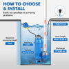 HEAVY DUTY WATER PUMP SUBMERSIBLE WASTE CESSPIT SUMP SEWAGE GARDEN PONDS DIRTY
