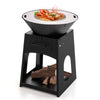 60cm Large Wood Burning Metal Fire Pit Grill 2 In 1 Fire Pit