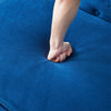 Upholstered Lounge Sofa with Armrest Chaise Sofa with Storage and Pillow Blue