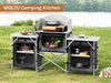 Picnic Table with Storage Camping Folding Portable Kitchen Unit Outdoor