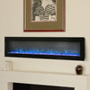 LED Fireplace Media Wall Fire Wall Mounted / Standing Feet Electric Heater 40in