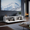 High Gloss Floating 140cm TV Stand Unit Cabinet Wall Mounted White Entertainment