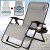 Super Width 57cm Heavy Duty Zero Gravity Folding Lounge Beach Chairs
