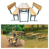Foldable Outdoor Garden Beer Table and Benches Set Picnic Bistro Chair Furniture