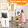 Children Furniture Set Multifunctional Kids Activity w/ Easel & Chair-Natural