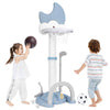 Indoor & Outdoor Sports Toy Set Kids Basketball Hoop Activity Center-Blue