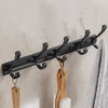 Heavy Duty Wall Hanger Hooks Organiser - Wall Mounted Coat Rack with 5 Hooks