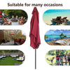 2x3M Outdoor Garden Banana Parasol Sun Shade Patio Hanging Umbrella Cantilever