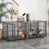 BingoPaw Heavy Duty Wooden Dog Crate Large Cage Puppy Kennel End Table Furniture