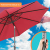 2.7M Round Garden Parasol Sun Shade Patio Hanging Umbrella with Crank Tilt Base
