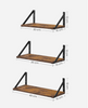 VASAGLE Set of 3 Floating Wall Shelves for Jewelry, Photo Frames 1-3-530