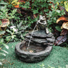 Freestanding Indoor Outdoor Water Feature Garden Cascading Fountain LED Lights