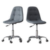 Cushioned Computer Desk Office Chair Chrome Legs Lift Swivel Adjustable Height