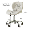 Cushioned Computer Desk Office Chair Chrome Legs Lift Swivel Adjustable Height