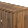 Robust 4-Door Sideboard Storage Cabinet with Adjustable Shelves, Walnut Finish
