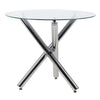 90cm Clear Tempered Glass Dining Table Home Furniture Cafe Lounge Recept Table