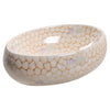 Marble Effect Bathroom Vanity Countertop Wash Basin Oval Ceramic Washing Sink