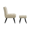 Occasional EXTRA SOFT Button Velvet Armchair with Footstool Lounge Sofa Fireside
