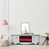 70'' TV Stand Mantelpieces, 30'' Electric LED Fireplace Media Entertainment EO