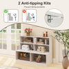 Modern 6-Cube Storage Organizer with 2 Anti-tipping Kits-White
