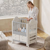 Premium Baby Toddler Cot Bed with Wheels & 4 Drawers Eco-friendly 85x62x108cm UK