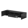 2M TV Unit Stand Cabinet w/LED Lights High Gloss Doors Entertainment Storage