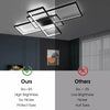 Modern Chandelier LED Lamp Black Frame Ceiling Light Living Room Pendant Lights