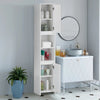 Bathroom Cabinet Storage Unit With 2 Doors & Shelves Tallboy Cupboard Furniture