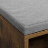 Rustic Brown Shoe Bench Seat Cushion Shoe Rack Storage Cabinet Shelf Organiser