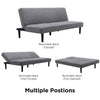 3 Seater Click-Clack Soft Fabric Sofa Bed Home Office Furniture Recliner Couch