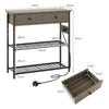 Entryway Table Living Room Narrow Console Table Bar Table w/Charging Station
