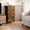 Vintage Chest Of Drawers 4 Storage Drawers Steel Frame Bedroom Furniture