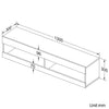 130cm Wall Mounted TV Unit Cabinet Floating TV Stand High Gloss With LED Lights