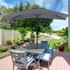 Rectangle Banana Garden Parasol 2x3M Umbrella Sun Shade Outdoor Patio Crank Tilt