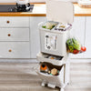 Kitchen Rubbish Waste Bin Recycling Dual Multi Compartment Pedal Dustbins Wheels