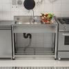 Catering Sink Commercial Kitchen Stainless Steel Single Bowl Sink Right Platform