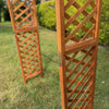 Wooden Garden Arch Pergola Feature Archway Natural with Square Top (Tan) Trellis
