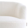 White Teddy Fabric Armchair Accent Chair Gold Metal Legs for Living Room Bedroom