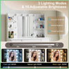 Bedroom Dressing Table with LED Lights Mirror 7 Drawers Makeup Vanity Desk Set