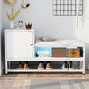 Shoe Storage Bench w/ Cabinet 10 Pair of Shoe and Cushion for Entryway Home Hall