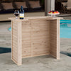 Pressured Treated Wooden 3 Wall Home Drinks Bar For Summerhouse Mancave Garden