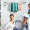 Folding Laundry Drying Rack Wall-Mounted Clothes Airer Expandable Towel Rack