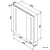 LED Bathroom Mirror Cabinet with Shaver Socket Infrared Sensor Cupboard 600×700