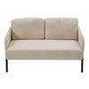 Corduroy Fabric 2 Seater Loveseat Sofa Couch Settee Lounge Chair With Metal Legs