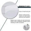 100x White Pleated Skirt Chair Covers Seat Protector Slip Stretch Dining Wedding